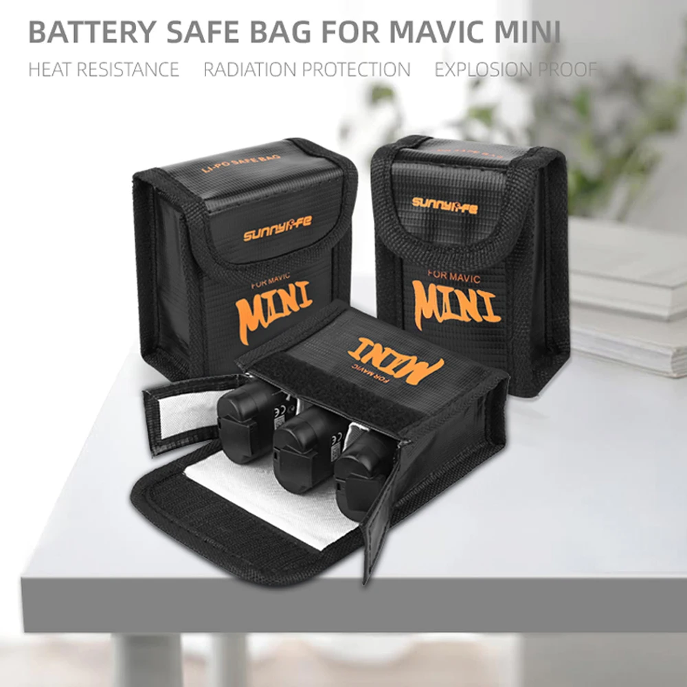 Сумка для хранения батареек Mavic Mini Sunnylife термостойкая Взрывозащищенная