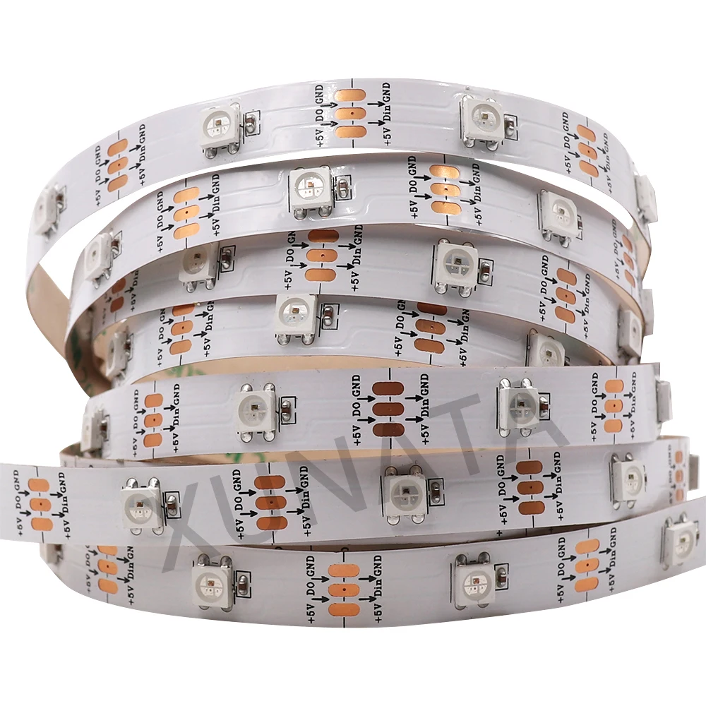 Модифицируемая WS2812B Светодиодная лента SMD5050 60 светодиодов/м полноцветная RGB