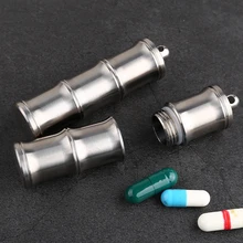 CNC Process Titanium Waterproof Bottles Canister Medicine Capsule Portable Titanium Alloy Seal Bottle EDC Camping Outdoor Tool