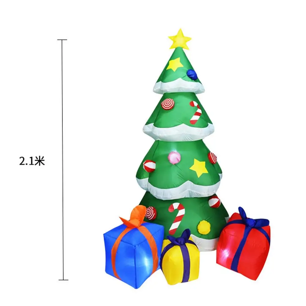 6,8 футов Высокая Автоматическая надувная елка украшения сада домашний декор для вечеринки светодиодный Электрический надувной Санта Клаус поставка
