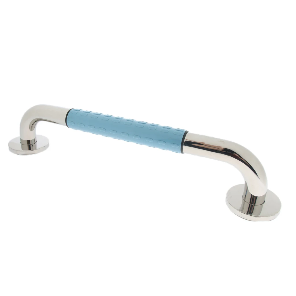 Non-slip Нержавеющая сталь ручка для ванной стикер для ванной поручень ванная комната туалет душ пожилых помочь помогает поручни-синий - Цвет: 50cm