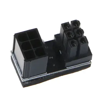 

ATX 6pin/8pin Male 180 Degree Angled to 6Pin Female Power Adapter for Desktops Graphics Card cable installation direction DIY