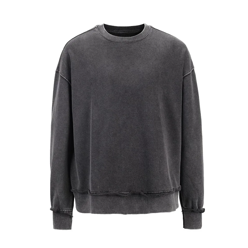 Kanye West рваные черные свободные толстовки новая Толстовка свободный реглан пуловер для мужчин Хип Хоп Уличная