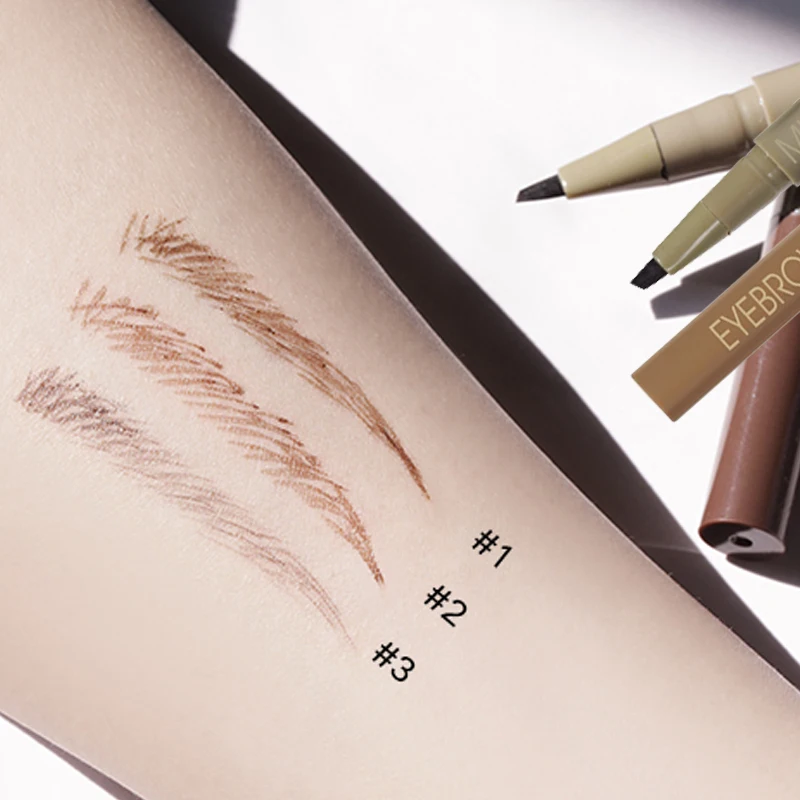 

New micro-carved sharp blade oblique brush liquid eyebrow pencil ultra-fine waterproof quick-drying easy to remove makeup