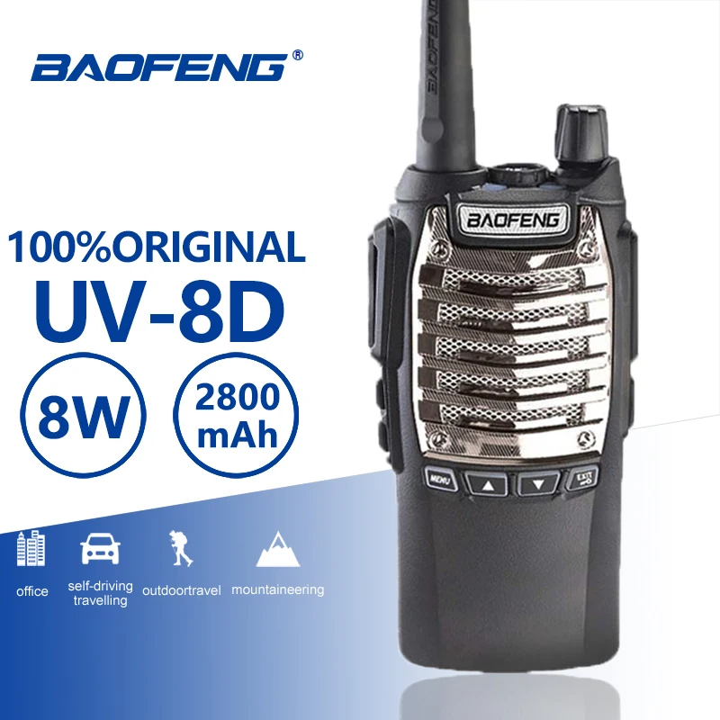 Baofeng UV-8d рация 10 км большой диапазон 8 Вт Бесплатная гарнитура мощный портативный двухсторонний CB радио UV 8D Профессиональный Woki Toki UV8D