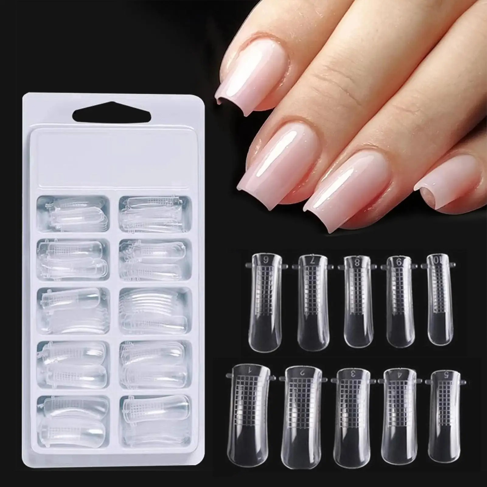 

HOT SALESï¼ï¼ï¼New Arrival Fixation Clamp Women Nail Art Design Plastic Extension Tools Kit for Daily Use DIY