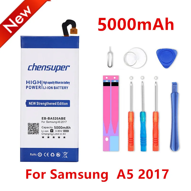 Фотоаккумулятор chensuper 5000 мА · ч для Samsung A5 2017|battery for|xiaomi 4000mahbattery high capacity |
