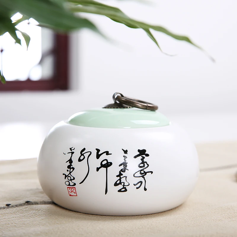 Резервуар для хранения Longquan, мини герметичная банка для кофе, керамические банки для сахара, Celadon банки для чая различных цветов, банка для меда, банка для конфет - Цвет: 9