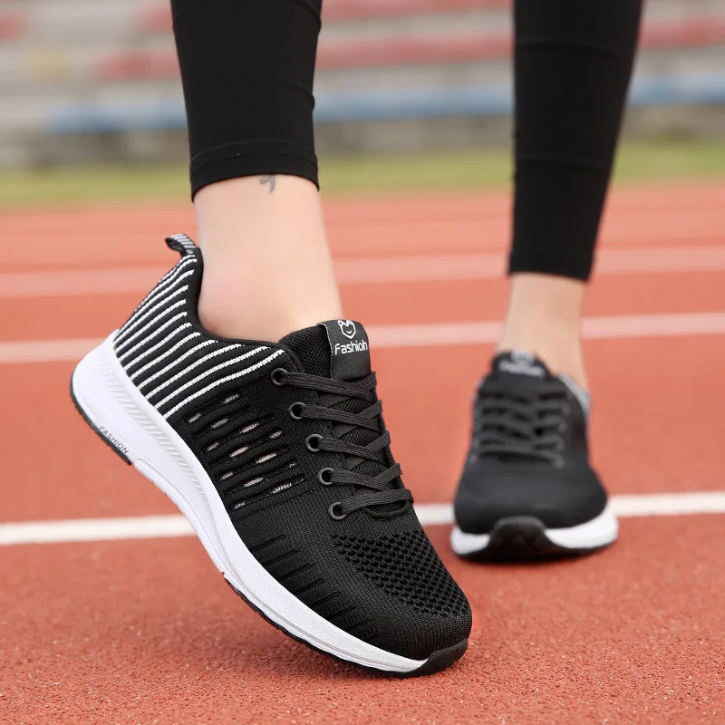 

2019 Spring New Style COUPLE'S Fly Woven Breathable Casual Versatile Sports Running Unisex Shoes