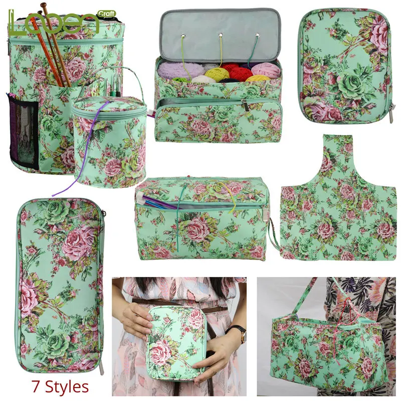 

Looen 7 Styles Empty Yarn Storage Bag Set For Crochet Hook And Knitting Needles Crochet Bag Sewing Accessories Knitting Bag