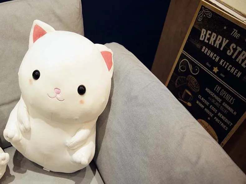 1 шт. почтовую службу «e-packet», которая работает 33/40 см Kawaii мягкие кошка кукла милые мягкие плюшевые игрушки мягкие вниз хлопок со звуком, детские игрушки для девочек на день рождения, подарок на Рождество