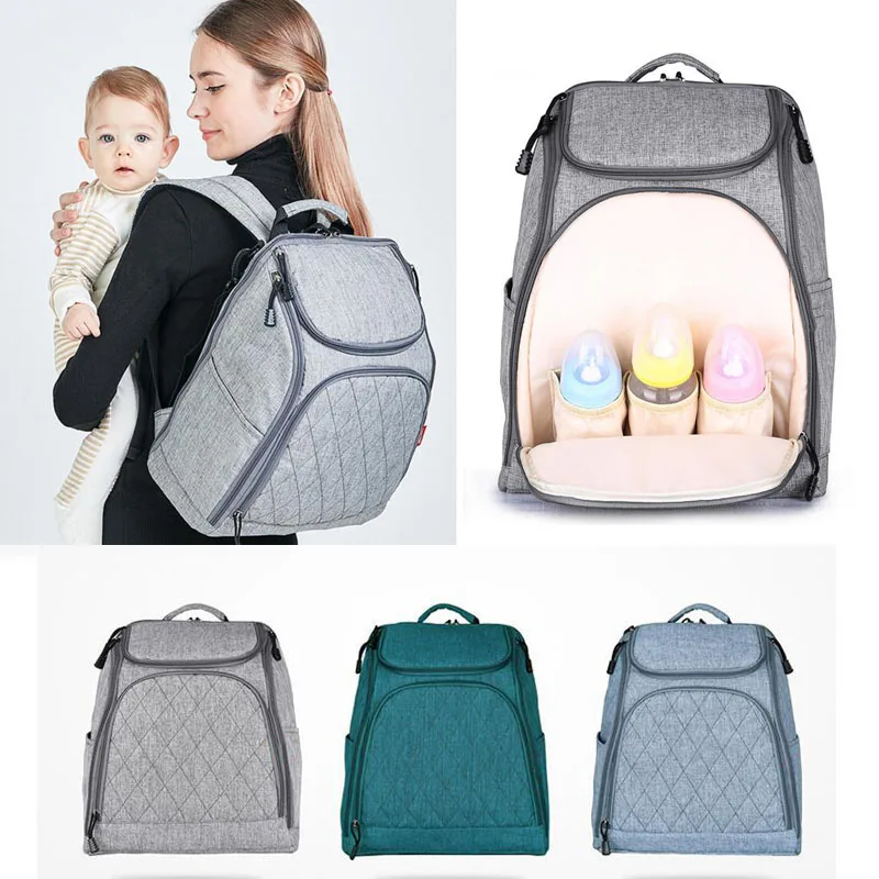 

Cotton and linen multi-function Mummy bag shoulders for-product bag backpack maternal and child supplies shoulder diaper with tr