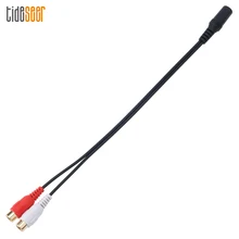 27cm 3 5mm Stereo Audio Female Jack to Double Lotus 2 RCA Female Sockte 3 5 to RCA Y Splitter Adapter Cable for Headphone 500pcs