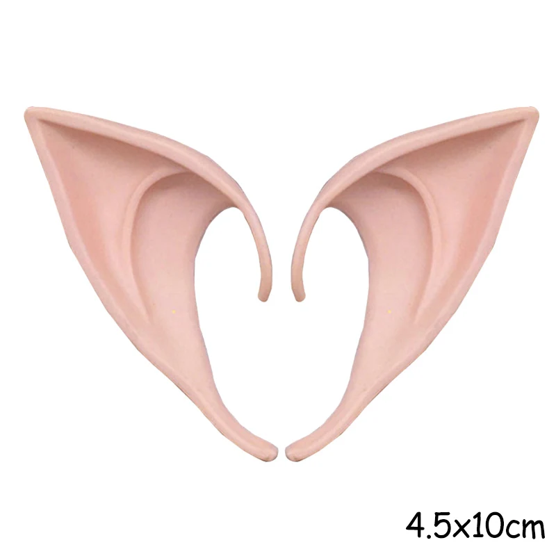 Halloween Mysterious Elf Ears Party Decorations Cosplay Prosthetic Latex Artificial Elf Ears Halloween Costume Dress Up Props