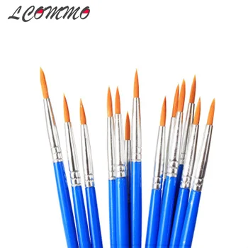 

10pcs Hand-painted Thin Hook Line Pen Blue Watercolor Acrylic Oil Painting Brushes Drawing Art Supplies Student Stationery