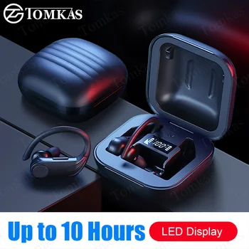 

TWS Wireless Earphone Bluetooth 5.0 Sport Headphone Stereo Waterproof Ear Hook Headsets With Dual MIC In Ear Headphones Earbuds
