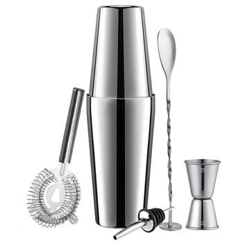 

Cocktail Shaker, Martini Shaker, Drink Shaker, Cocktail Shaker Set 6 Piece, Boston Shaker, Bar Set, Cocktail Strainer