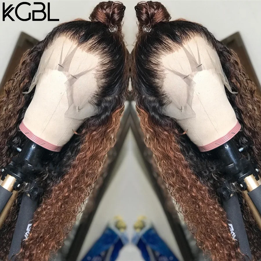 KGBL кудрявые 13*4 Кружева спереди среднего соотношения 8 "-24" не Реми