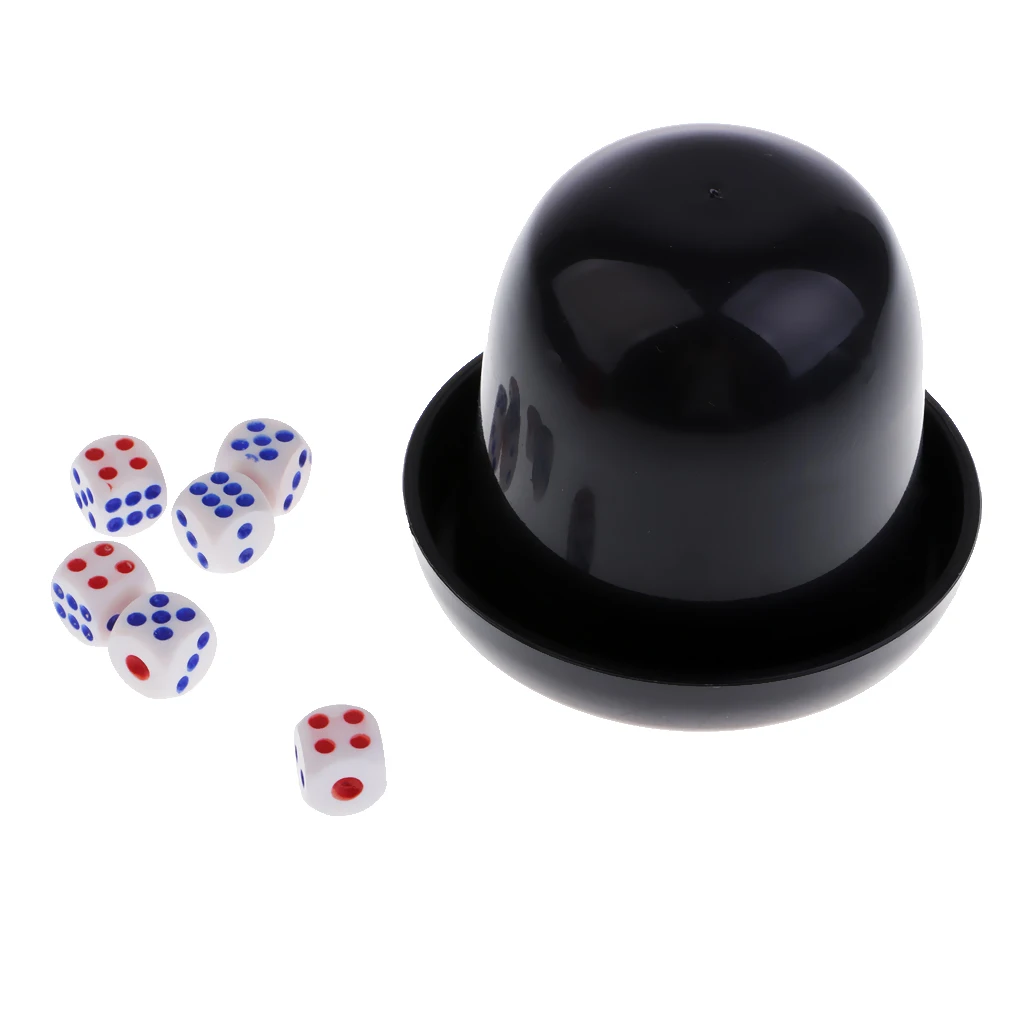 Dice Guessing Game Set Dice Cup Shaker With 6pcs Digital Dice Dice Guessing Game Set Dice Cup Shaker With 6pcs Digital Dice