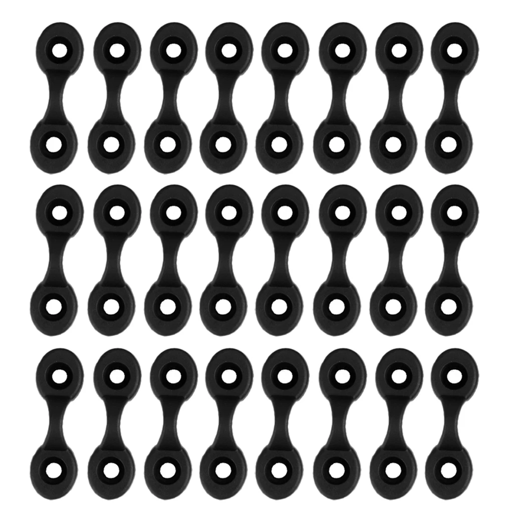 24pcs Pad Eye Tie Down Каяк Лодка каноэ палубные петли черный нейлон петли аппаратные средства