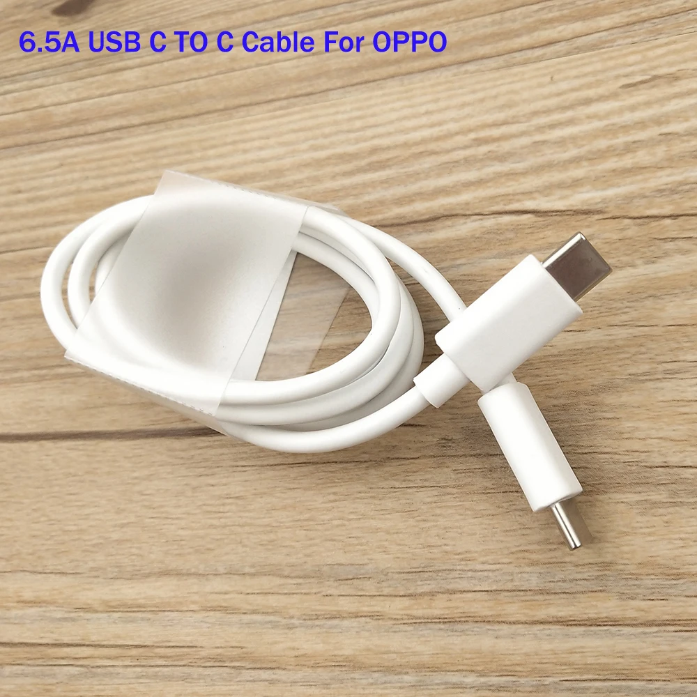 For Super Vooc Fast Charging Cable 6.5a Usb C To C Cable 65w Pd Quick