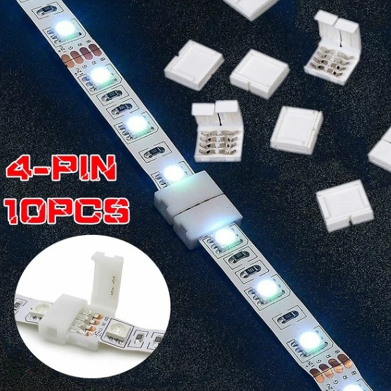 10 шт. мм 2/4 Pin L образный светодиодный разъем rgb для подключения углов