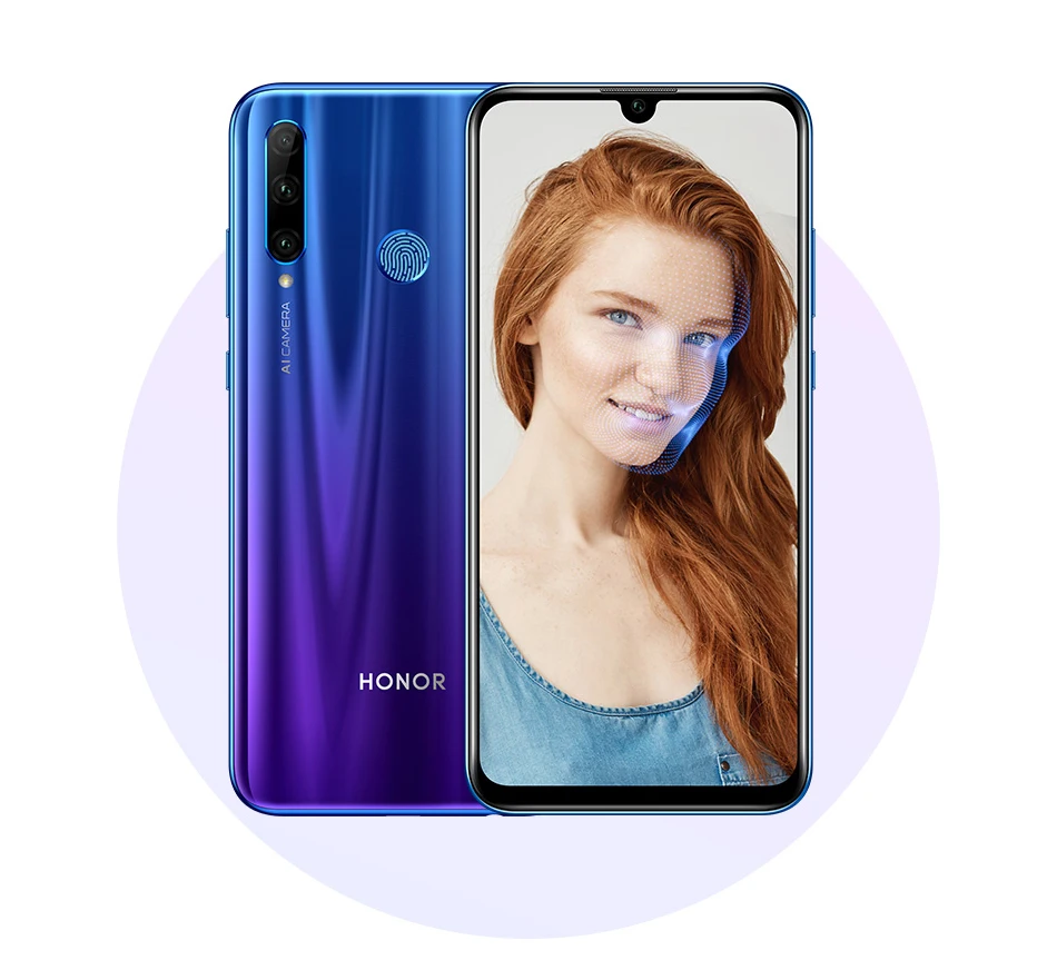 Глобальная версия, Honor 20 Lite, 4 Гб, 128 ГБ, смартфон Kirin 710, четыре ядра, 32 МП, фронтальная камера, 3400 мАч, Android 9,0, NFC