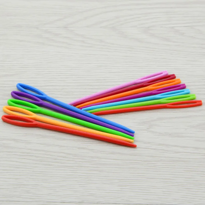 

ZOTOONE Plastic Knitting Needles Crochet Hooks Tapestry 7cm /9cm Wool Yarn Needles Children DIY Sweater Weaving Tools G