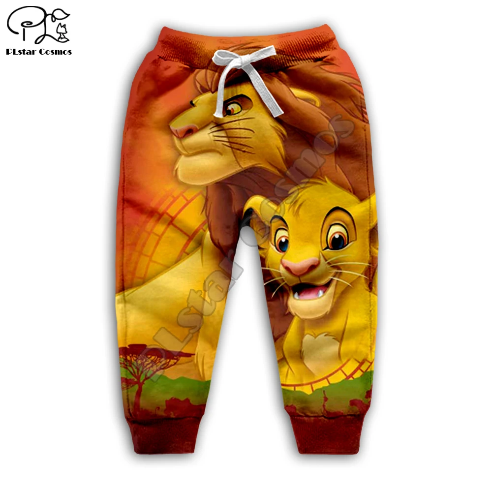 Детские толстовки с капюшоном с Simba из мультфильма «Король Лев»; mufasa; толстовки на молнии с объемным принтом для малышей; MATATA для мальчиков и девочек; пуловер; штаны