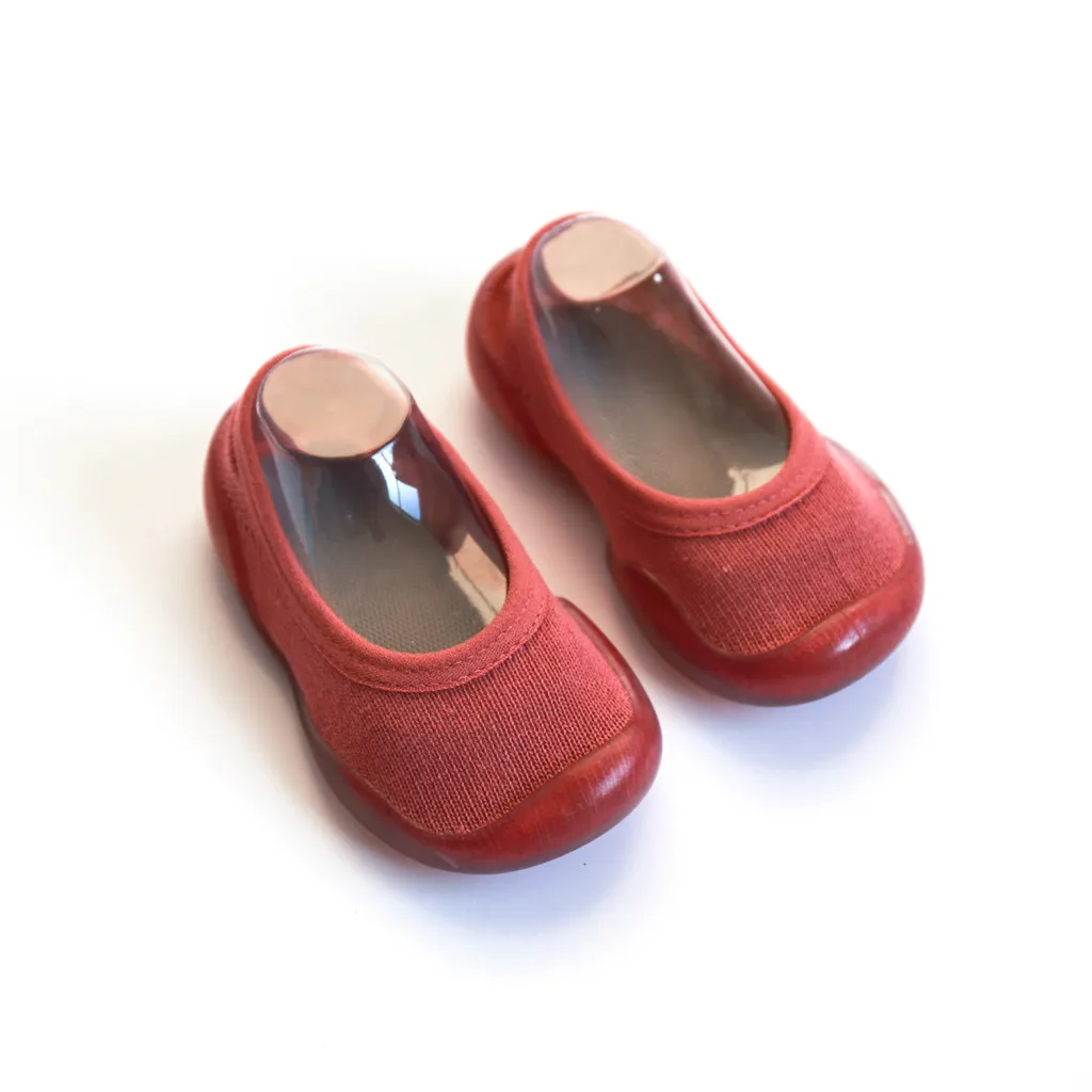 Обувь для малышей; обувь для новорожденных девочек; детская однотонная обувь с мягкой резиновой подошвой; носки; тапочки; чулки; желтая детская обувь