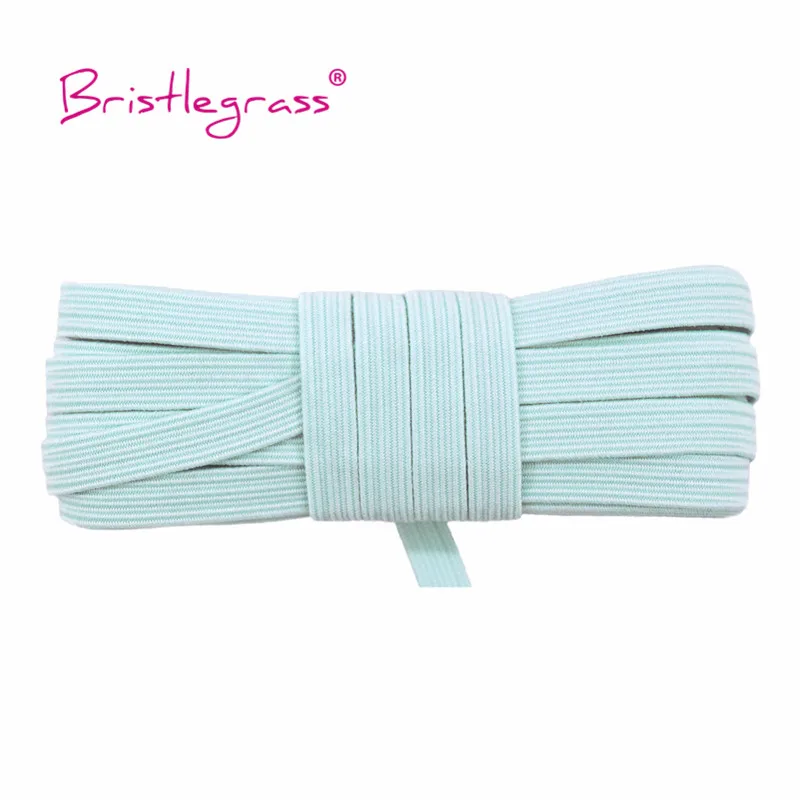Bristlegrass Glitter Elastic Cord – 6mm Flat Skinny Band for DIY Sewing & Craft Projects