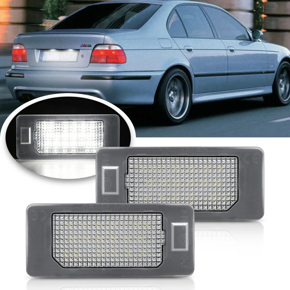 2x Led License Number Plate Light For BMW E60 E39 E82 E90 E92 E93