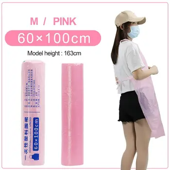 

100Pcs Household Disposable Kitchen Restaurant BBQ Waterproof Oil-proof Plastic Aprons woman barbecue Baking party