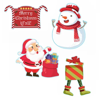 

4Pcs Yard Signs Decorative Creative Practical Adorable Yard Sign Stakes Lawn Signs Garden Signs for Christmas Party