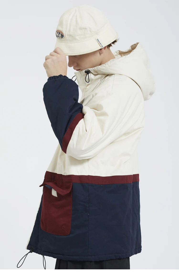 Уличная куртка с капюшоном, пальто для мужчин, хип-хоп, цветная, блочная, винтажная, зимняя, Thinken Praka, верхняя одежда, ветровка, Корейская