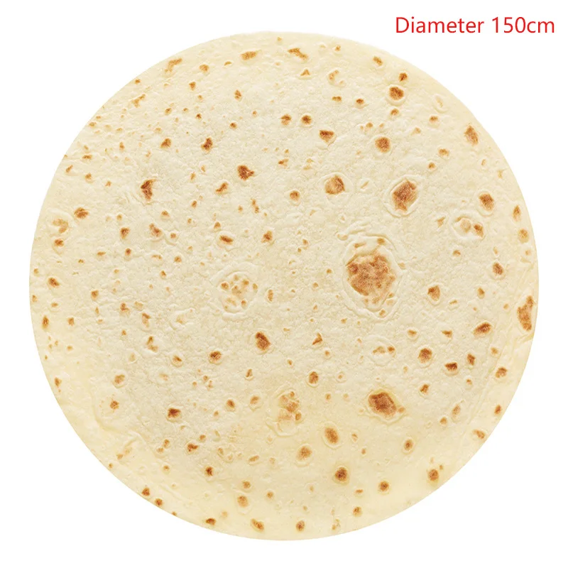 4 Diameter 150cm Одеяло мексиканского буррито для взрослых и детей, Фланелевое мягкое 3D покрывало с рисунком кукурузы, тортилии, пиццы, круглое одеяло, теплое флисовое пляжное одеяло для путешествий - Цвет: 4 Diameter 150cm