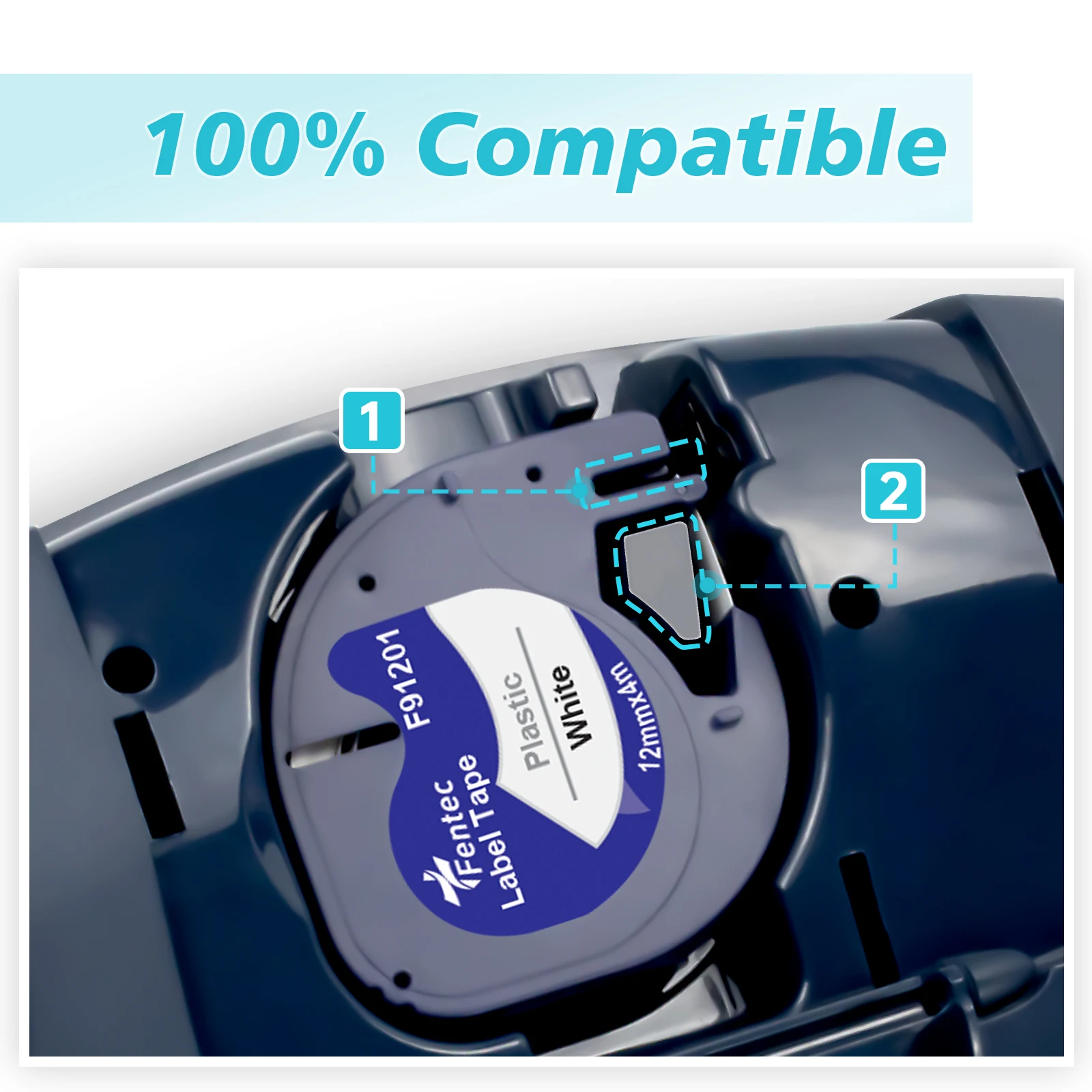 Dymo Letratag 91201 Fitas de Plástico Compatível com Letratag Lt100h Compatível com Eva Lt100h 20pk - Imagem 4