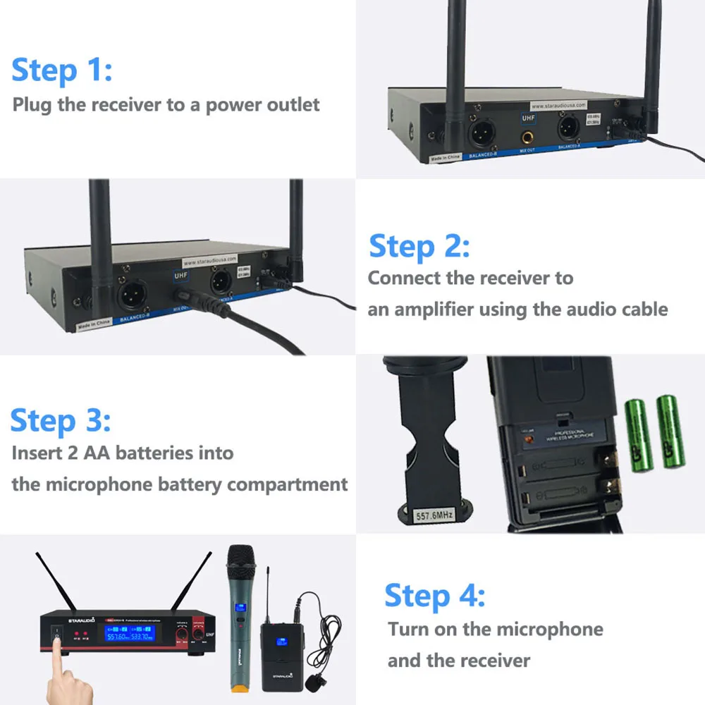 wireless microphone system for church ktv
