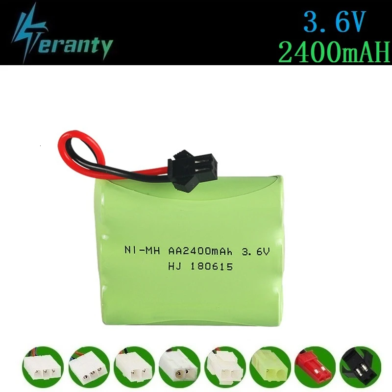 2400mah 3 6 v перезаряжаемая батарея для радиоуправляемых игрушек автомобилей танков