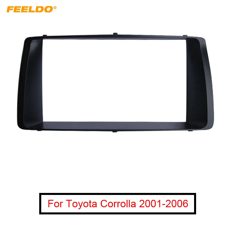 FEELDO Автомобильная Радио Рамка для Toyota Corrolla 2001-2006 аудио 2DIN Переходная панель рамка приборной панели накладка адаптер# FD4873