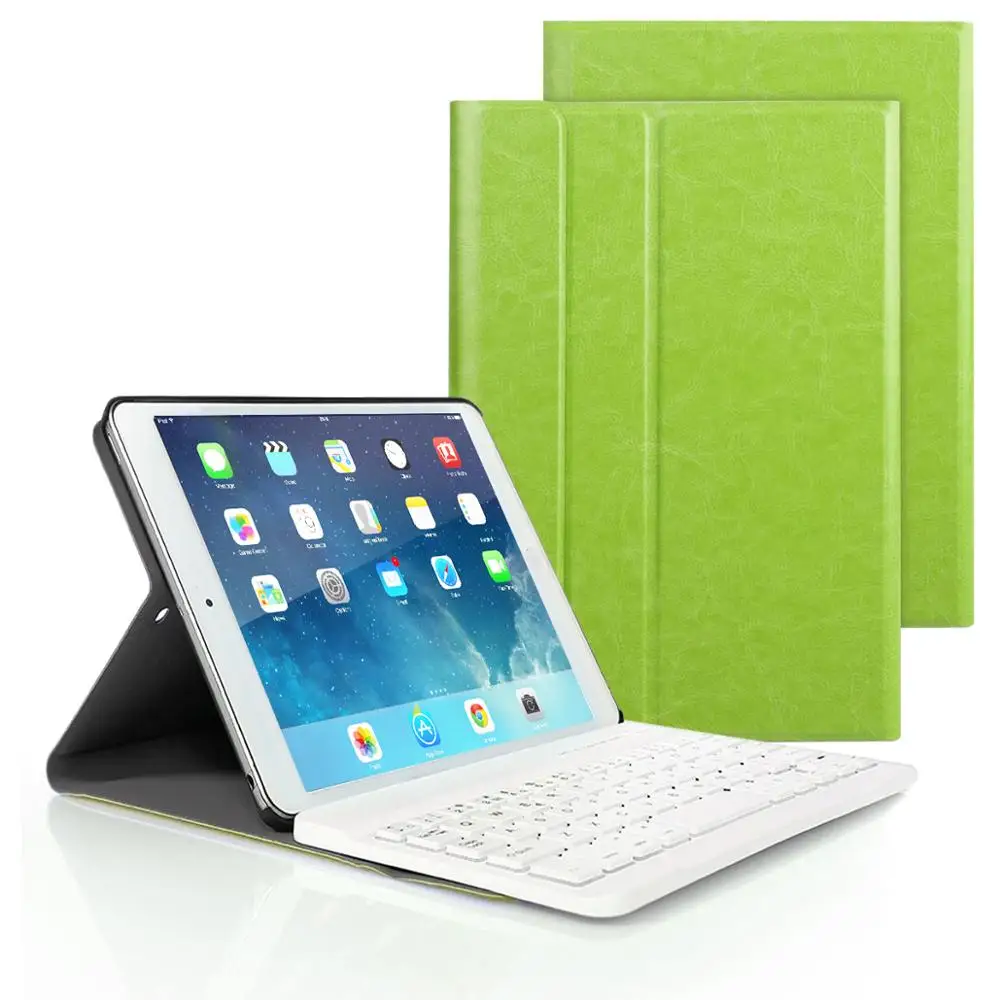 Для iPad 9,7 клавиатура чехол для iPad 2/3/4 Магнитная подставка Smart Cover Чехол A1395 A1396 A1397 A1416 A1430 A1403 A1458 A1459 A1460 - Цвет: green color