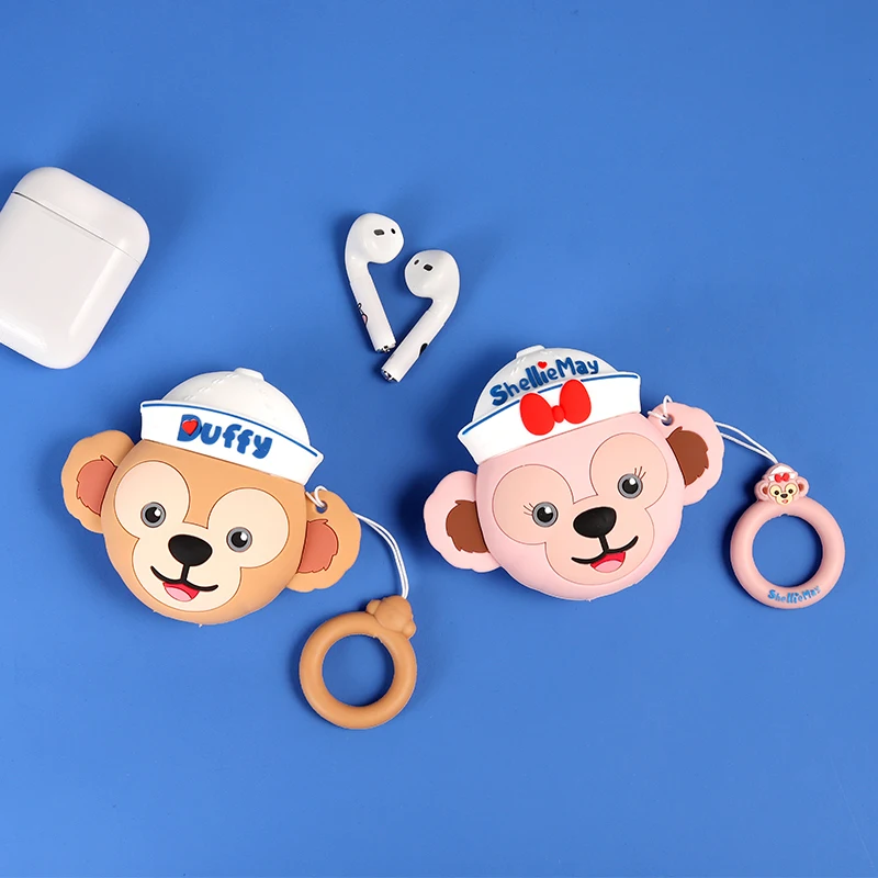 Мягкий чехол с кольцом мишки Тедди для AirPods