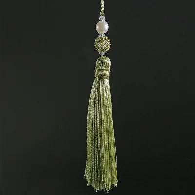2PCS Fashion Tassel Pendant For Home Textile Door Knob Table Runner Sofa Cover Bag Accessories Supplies - Цвет: Army green