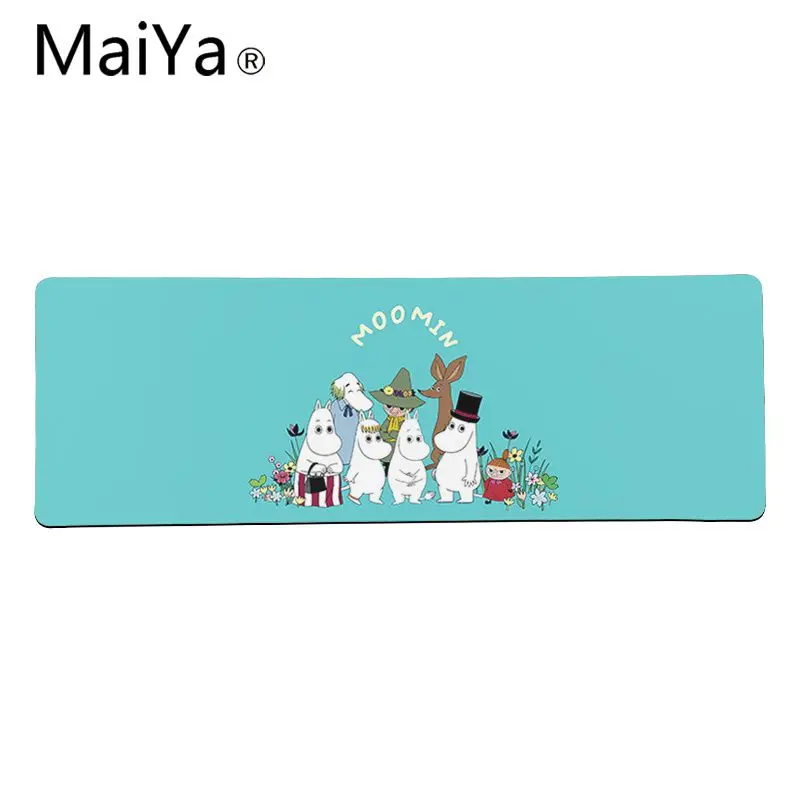 Maiya высокое качество милый Бегемот Moomin Pikku myy большой коврик для мыши ПК компьютерный коврик большой коврик для мыши клавиатуры коврик - Цвет: Lock Edge 40X90cm