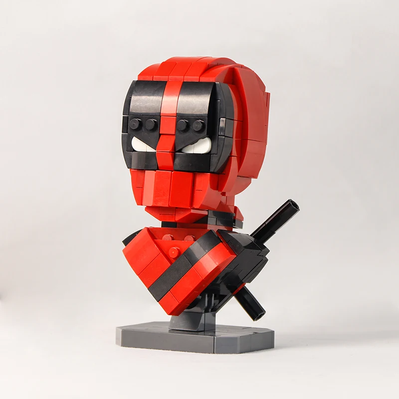 Legoing Marvel Superhero Figurine Figures Deadpool Half Body Statue Building Blocks X-Men Movie Legoeds Building MOC Child Toys
