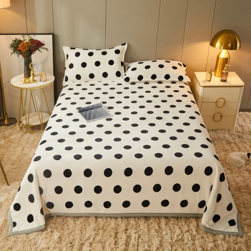 Coral Fleece Blanket Warm Soft Dot Nordic House Love Throw Flannel Single Double King Bed Sheet Bedspread Home Textile 230*250cm | Дом и сад