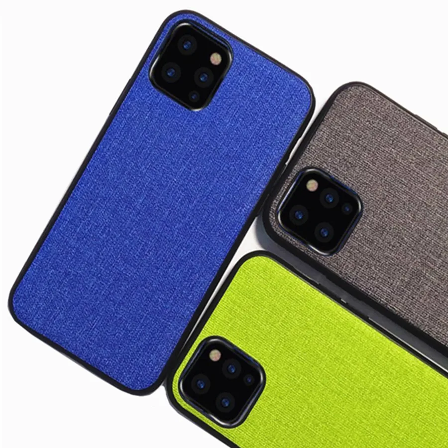 

100Pcs/lot Case For iPhone 11 Pro Max 6 6s 7 8 plus X XR XS MAX Luxury fabric Business cover for iPhone11 case coque capas
