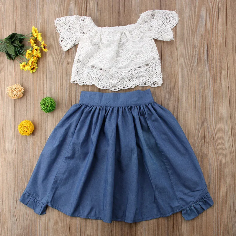 CANIS Summer 3Pcs Toddler Baby Kid Girl Summer Spaghetti Strap Polka Dots Tops+Ruffle Dress+Shorts Clothes
