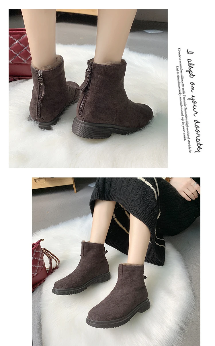 Bootee/Женская обувь г. Женские ботинки до середины икры ботильоны на низком каблуке Роскошные Дизайнерские австралийские ботинки на шнуровке с круглым носком