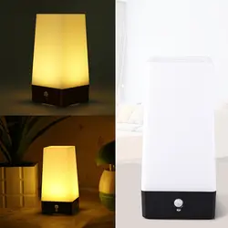 Беспроводной PIR датчик для дома, гостиной, настольный свет, светодиодный ночник, прикроватный светильник на батарейках, настольная лампа